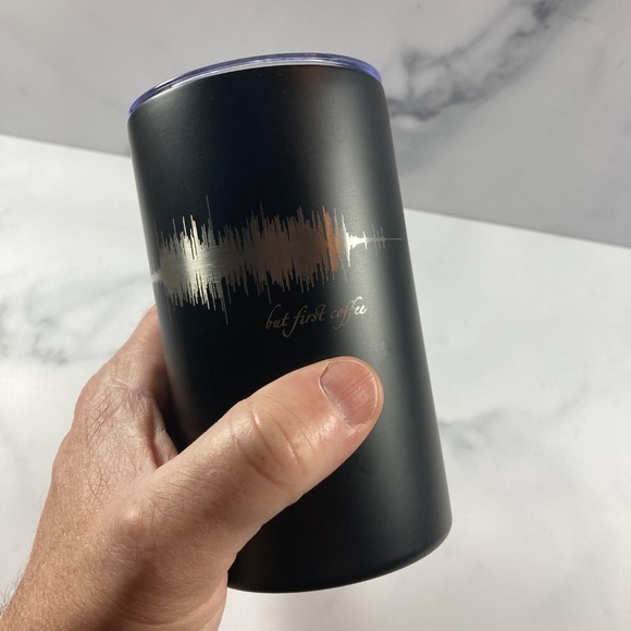 But First Coffee Soundwave 12oz Tumbler - Picture 2 of 4